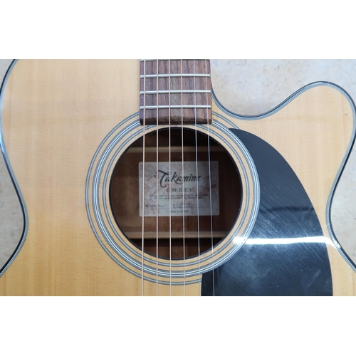 483 - A six string semi acoustic guitar, Takamine G series, semi-acoustic guitar