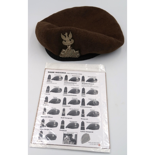 543 - A circa 1945 Polish Brigadier Generals Beret