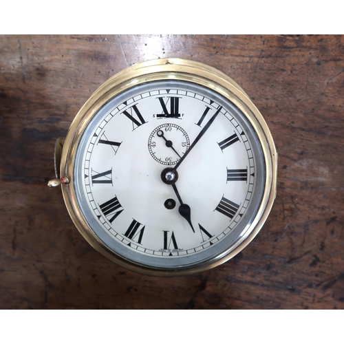 612A - An 8 day brass cased Marine ships clock