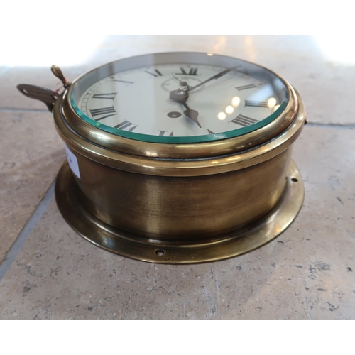 612A - An 8 day brass cased Marine ships clock