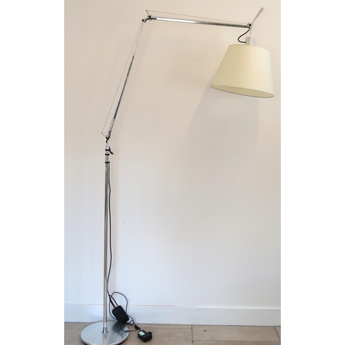 622 - A designer floor lamp and shade Artemide Tolomeo Mega designed by M.De. Lucchi G Fassina, in good co... 