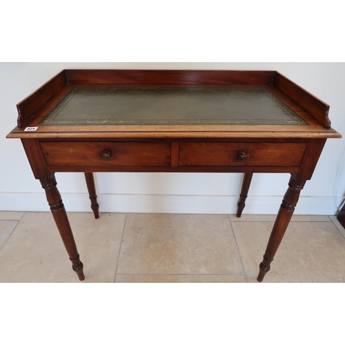 624 - A 19th century mahogany writing table with leather top in good condition with a nice patina, 92cm wi... 