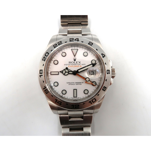 250 - A Rolex Explorer Polar model 216570 2012 serial number 75646239 with box and papers, card, extra lin... 