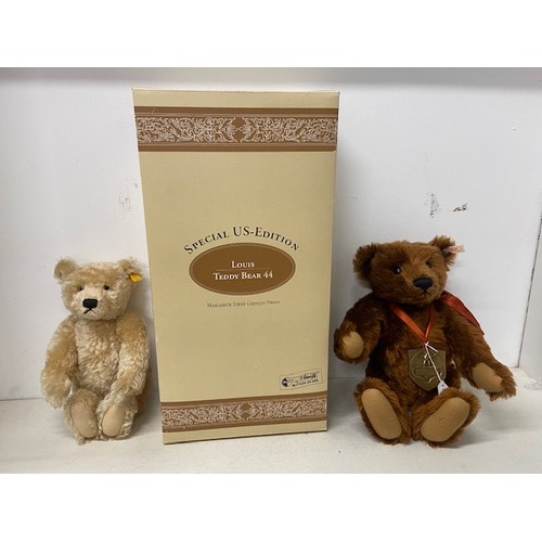 505 - Two Steiff teddies, one with Louisiana Purchase Exhibition Medallion