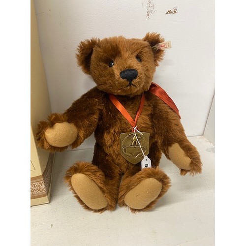 505 - Two Steiff teddies, one with Louisiana Purchase Exhibition Medallion