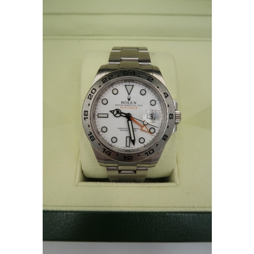 250 - A Rolex Explorer Polar model 216570 2012 serial number 75646239 with box and papers, card, extra lin... 