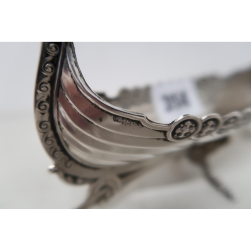 358 - A Norwegian silver salt server/cellar - Brodrene Lohne 830 SL - approx weight 2.4 troy oz