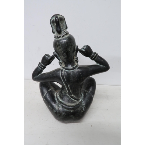 442 - A bronze finished figure of Pavatty, Buddha statue 28cm high, in good condition