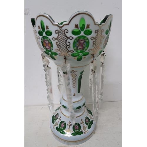 486 - A 19th century glass lustre - in good condition