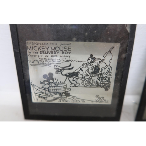 487 - Eight boxes of Magic Lantern slides including Mickey Mouse, The Boer War