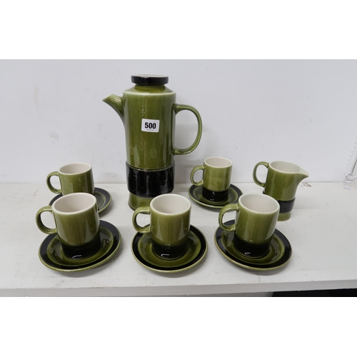 500 - A Secla coffee set - Portugal 1960 - Five cups and saucers and a milk jug - in good condition