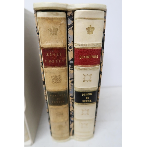 503 - A set of three leather bound books The Canterbury Tales by Geoffrey Chaucer, A General History of Qu... 