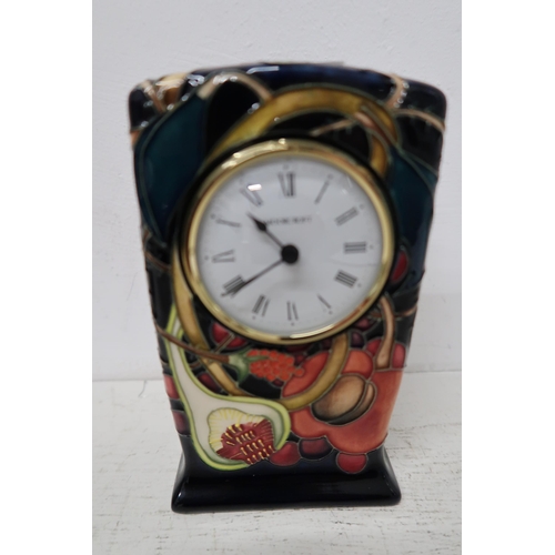 506 - A Moorcroft Pottery Queens Choice clock