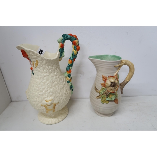 508 - A Clarice Cliff 'My Garden' Newport Pottery jug and a Celtic Harvest pitcher - both in good conditio... 