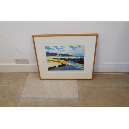 593 - A Limited Edition screen print by Donald Hamilton Fraser from an oil painting - Coastal Scene - 41cm... 