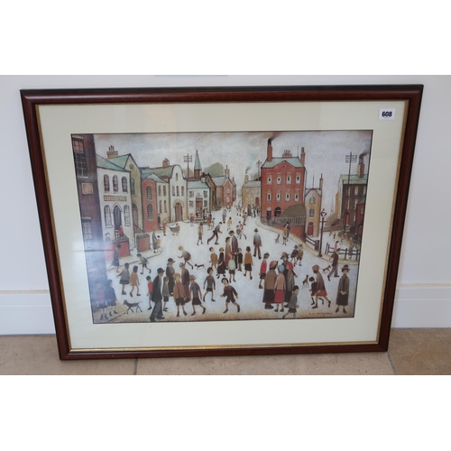 608 - A modern Lowry print - 60cm x 45cm