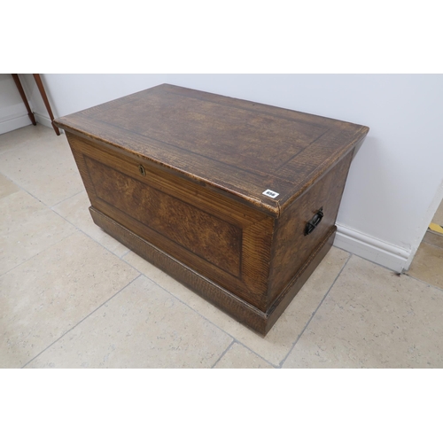 656 - A 19th century scumbles pine blanket/storage box - Width 96cm x Height 54cm x Depth 55cm