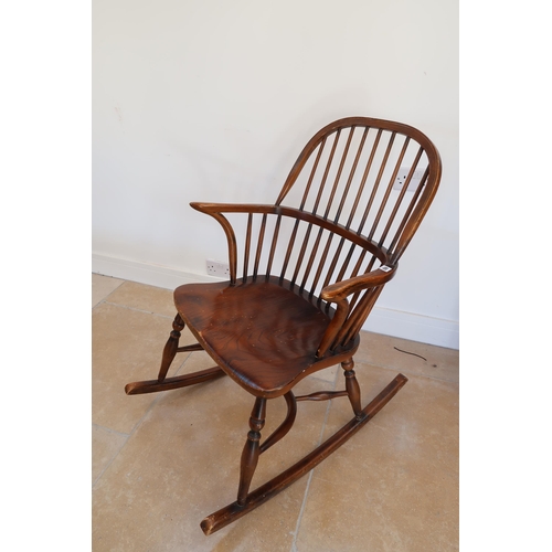 692 - A 19th century Windsor chair converted into a rocking chair