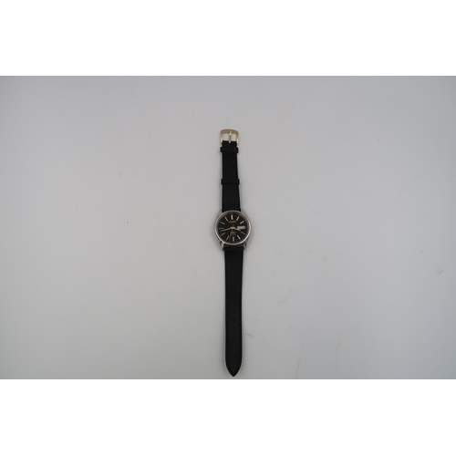 280 - A gents Citizen automatic wristwatch in stainless steel case, black enamel dial with baton markers 2... 