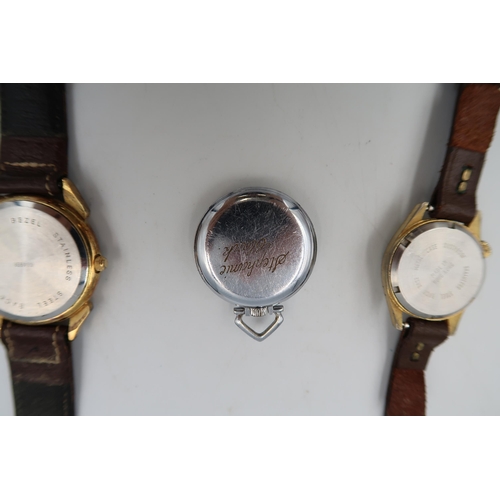 281 - A Lauris Nightingale nurses watch with suspension loop in steel case, Arabic numerals to silvered di... 