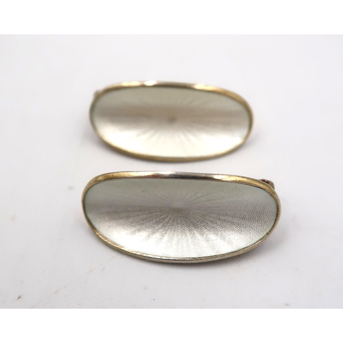 162 - A pair of David Andersen - Norway silver gilt and enamel clip earrings