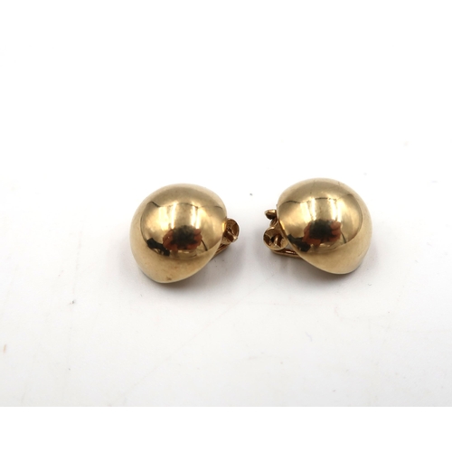 163 - A pair of 9ct yellow gold marked earrings - approx weight 2.3 grams