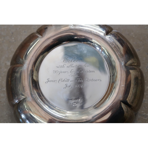 361 - A silver dish engraved to the base - approx weight 15.9 troy oz