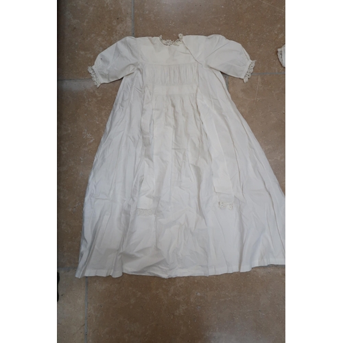 520 - A selection of eight children's Christening gowns, various sizes and designs