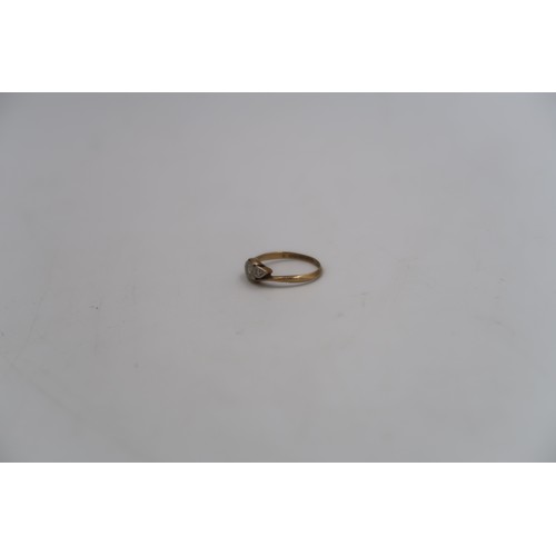 62 - Three 9ct gold dress rings sizes K, J, F/G - total weight approx 6.1 grams