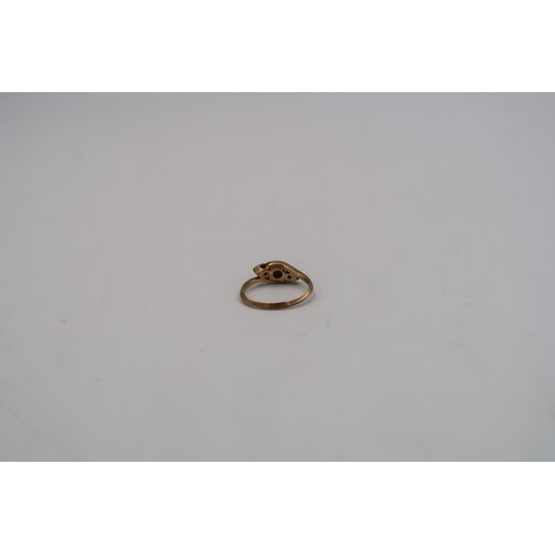 62 - Three 9ct gold dress rings sizes K, J, F/G - total weight approx 6.1 grams