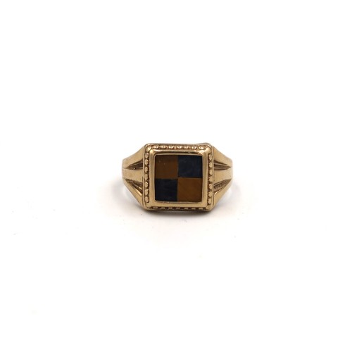 194 - A marked .375 gents signet ring size W - approx weight 5.9 grams