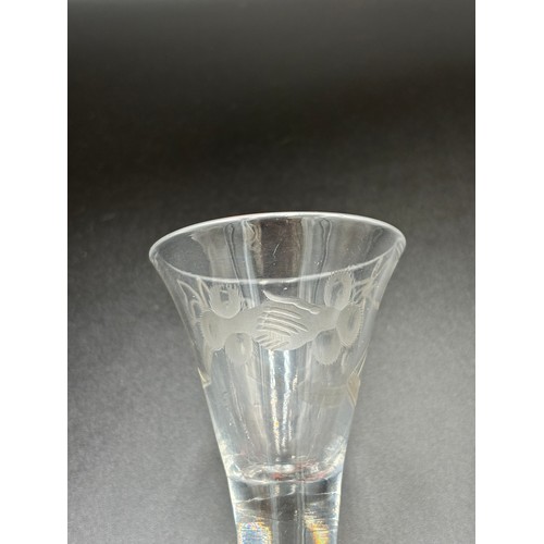 471 - An 18th century Masonic firing glass 10cm high (In good condition).