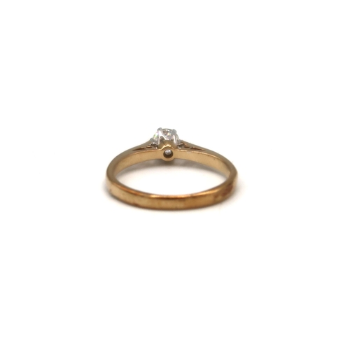  A 9ct gold brilliant cut diamond solitaire ring. Estimated 0.25ct, I/J colour, SI1/2 clarity. Size L... 