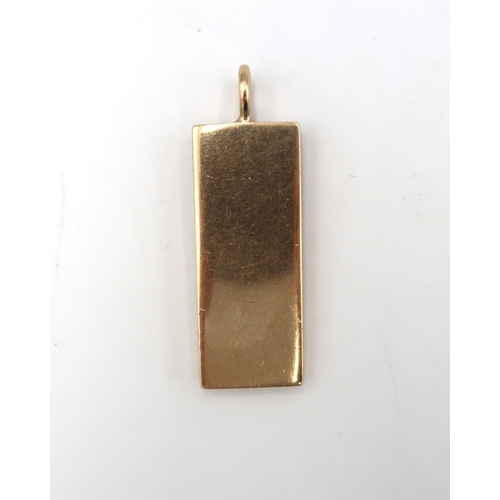  A 9ct gold ingot - approx weight 29.1 grams