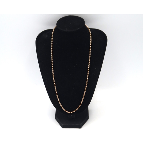 200 - A 9ct gold vintage belcher link chain, 48cm long, 5.8g.