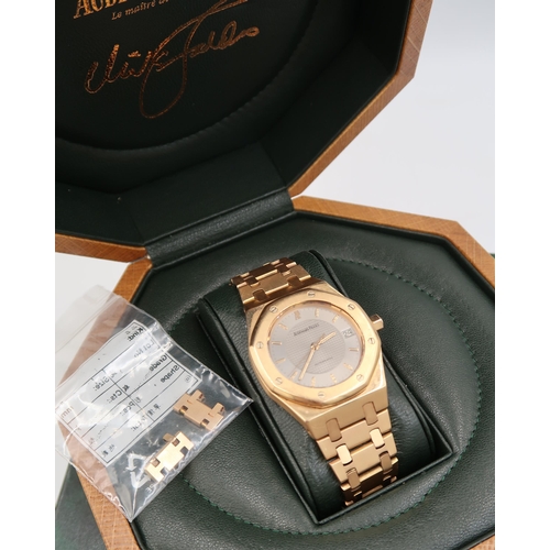 253 - An Audemars Piguet Royal Oak Limited Edition 18ct rose gold - serial 15097OR/O/0789OR/01 - dated 25/... 