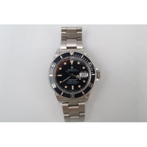 273 - A Rolex Oyster Perpetual Date Submariner stainless steel gentleman's wristwatch, model number 16610,... 