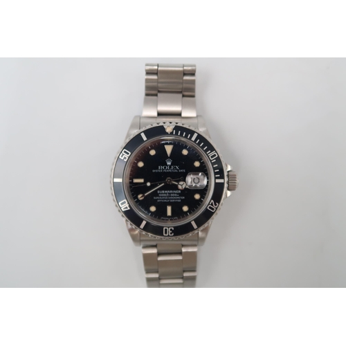 273 - A Rolex Oyster Perpetual Date Submariner stainless steel gentleman's wristwatch, model number 16610,... 