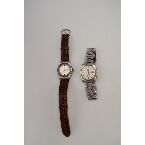 279 - An automatic Seiko 5 on Citizen strap 6309-8480 wristwatch and another automatic Seiko 5 6390-7270 w... 