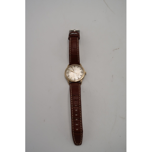 281 - An Omega 1968 solid 9ct gold automatic men's watch, ref 161.25418, working in saleroom and with box