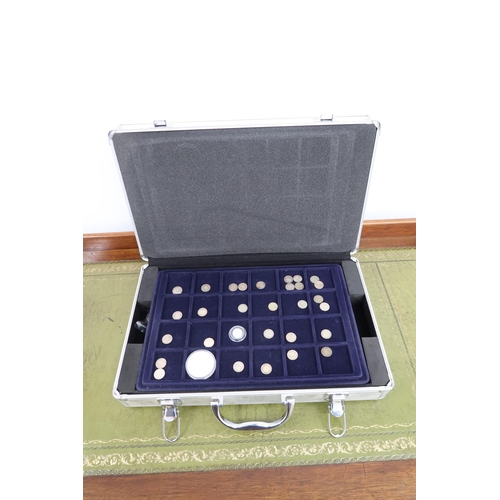 373 - A case containing five pence coins from 1953 to 2007 and 1955 -2020,  fifty pence coins from 1969 to... 