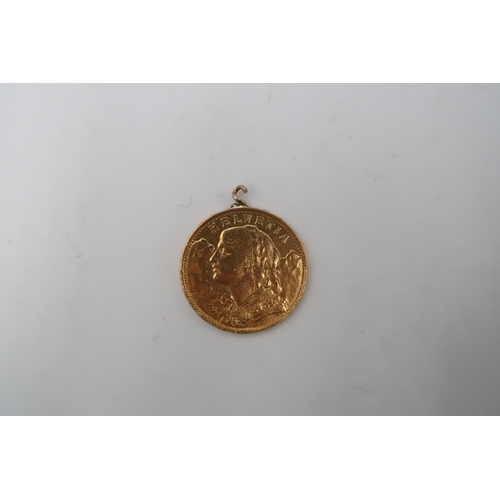 388 - A 1927 Swiss 20 Franc coin 22ct gold 6.5 Grams.
(Clean and bright).