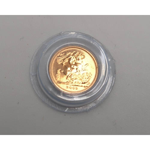 394 - A 2009 quarter sovereign, 1.99g.