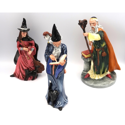 433 - A Royal Doulton figure HN2877 The Wizard, 25cm tall, in good condition, no sign of damage or loss ev... 