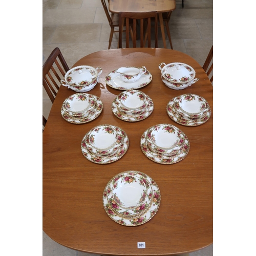 448 - A Royal Albert Old Country Roses part Dinner service, includes six small bowls diameter 16cm, six di... 