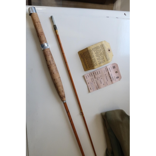 472 - A Hardy Palakona Fly fishing rod with its original price ticket.