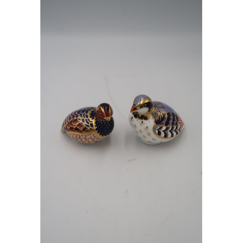 488 - A Royal Crown Derby limited edition partridge, numbered 2371 of 4500, and a signed Red Legged Partri... 