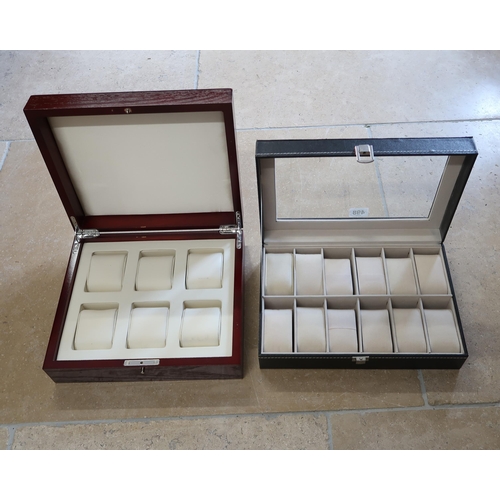 498 - Two watch display boxes