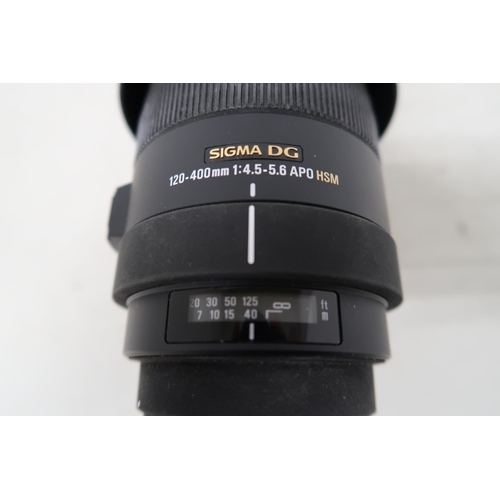 536 - A Sigma DG 120-400mm F4.5-5.6 APO HSM Lens.