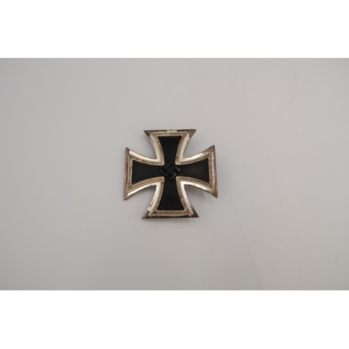 543A - Third Reich Iron Cross, 1st class, Pin backed award retaining much of the original frosting to both ... 